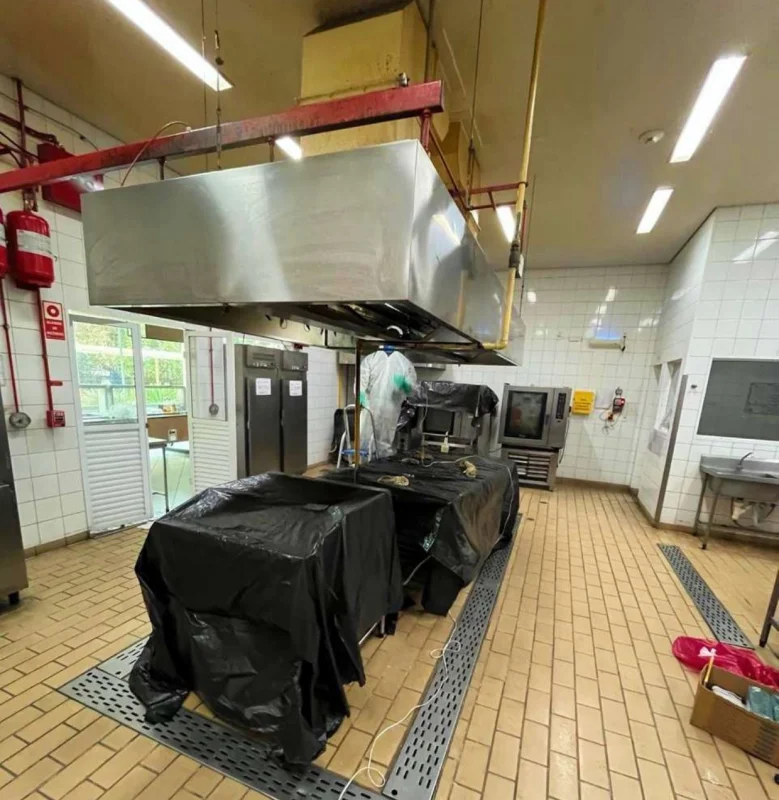 Higienização cozinha industrial
